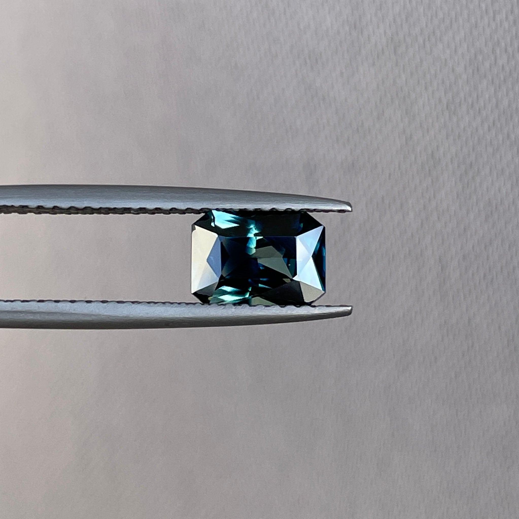 teal sapphire gemstone