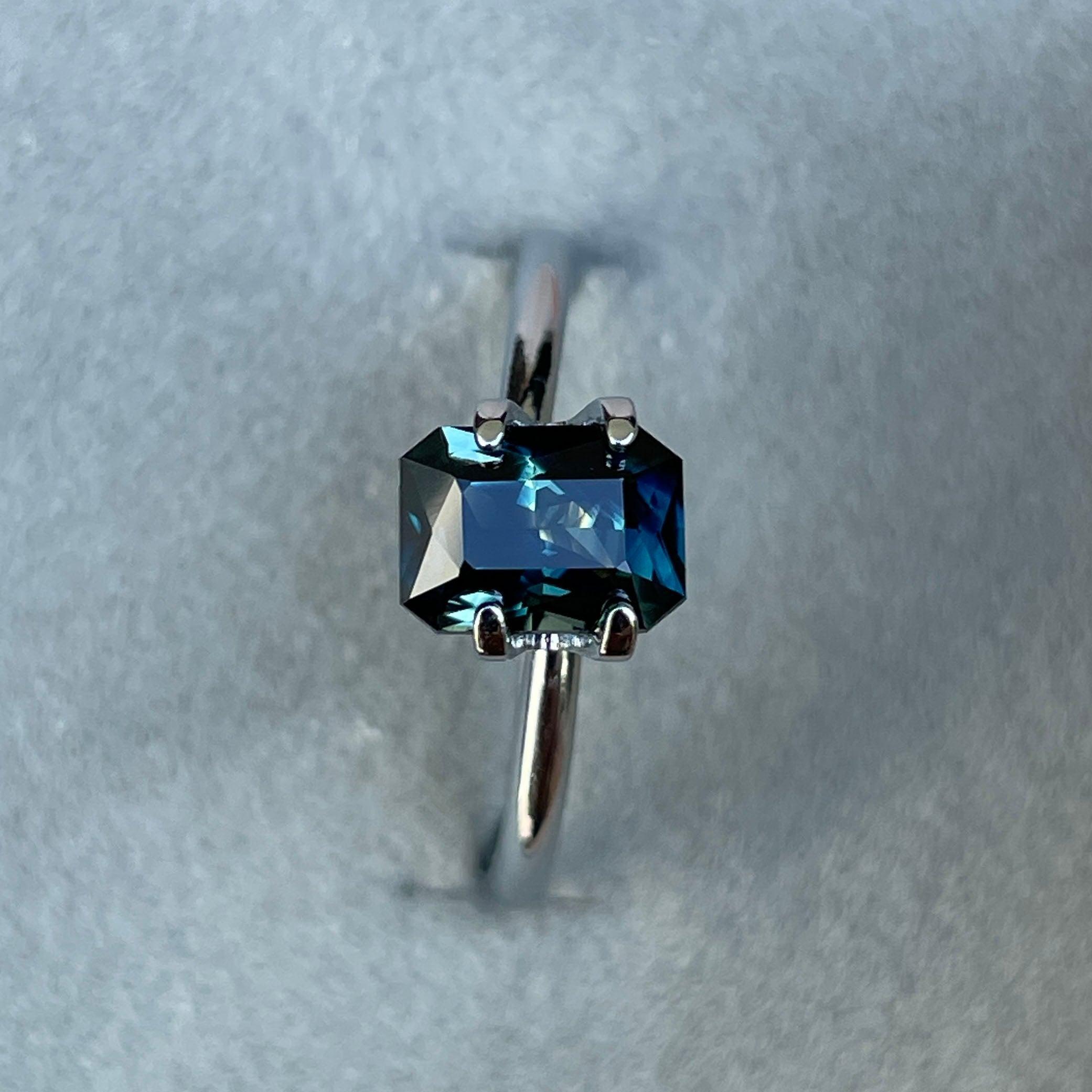 teal sapphire gemstone