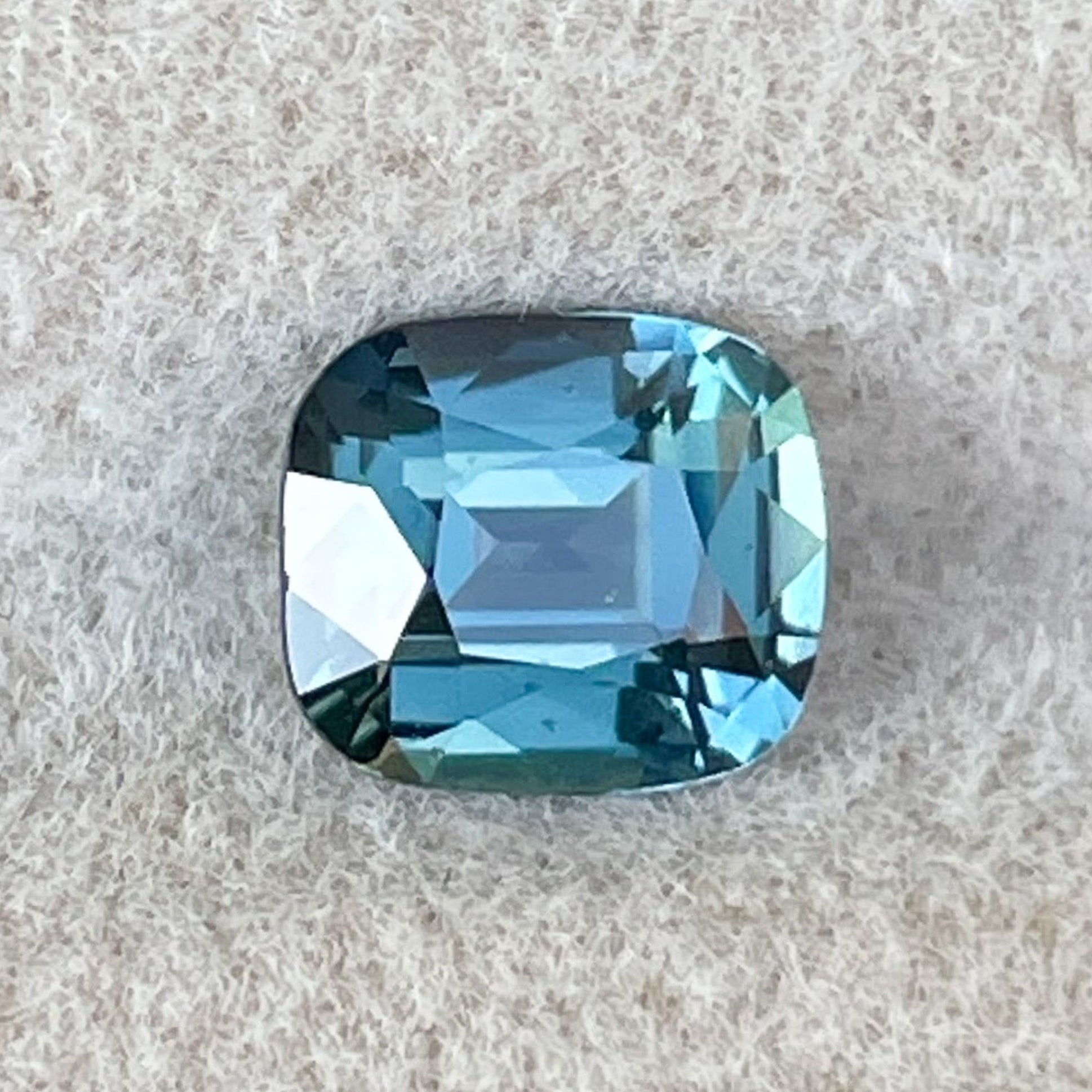 Natural teal blue sapphire 1.18 Ct cushion cut loose gemstone for engagement or custom jewelry by NASHGEMS