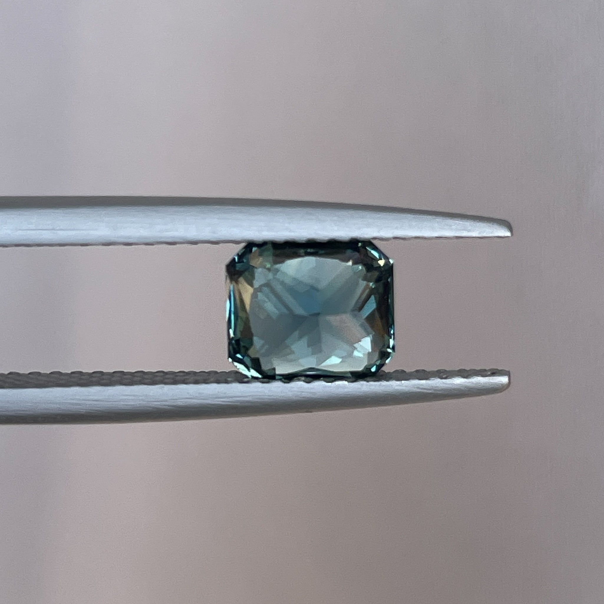 Natural teal sapphire by NASHGEMS, 1.73 Ct radiant cut loose gemstone for engagement or custom jewelry, no heat treatment.