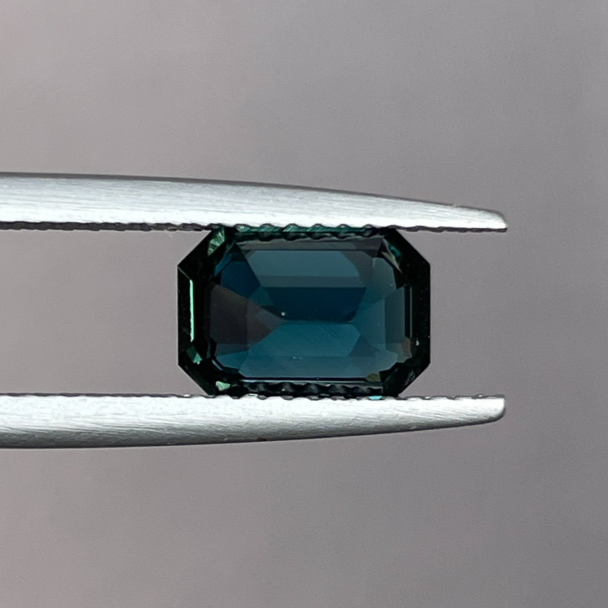 Natural teal blue green sapphire, 2.18 ct emerald cut, heat treated loose gemstone by NASHGEMS for jewelry or engagement rings.