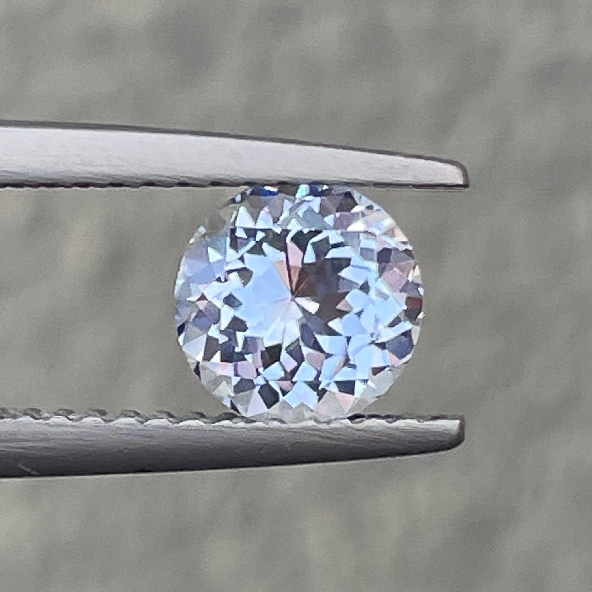 Natural Ceylon pale blue sapphire, 1.30 ct round cut loose gemstone by NASHGEMS, ideal for engagement rings.