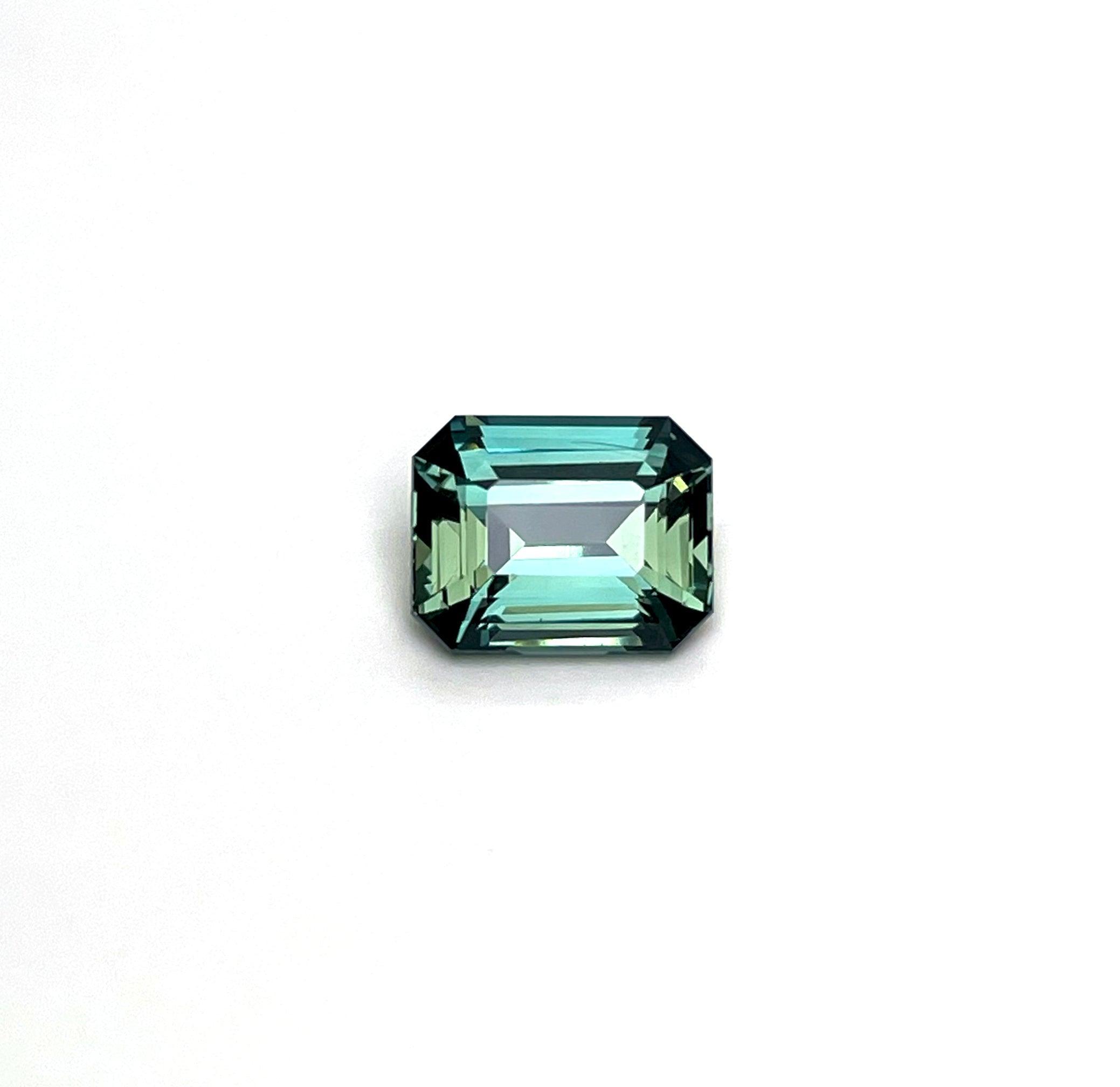 1.68 carat Teal/ Parti Sapphire is well cut to bring out the best colour and luster