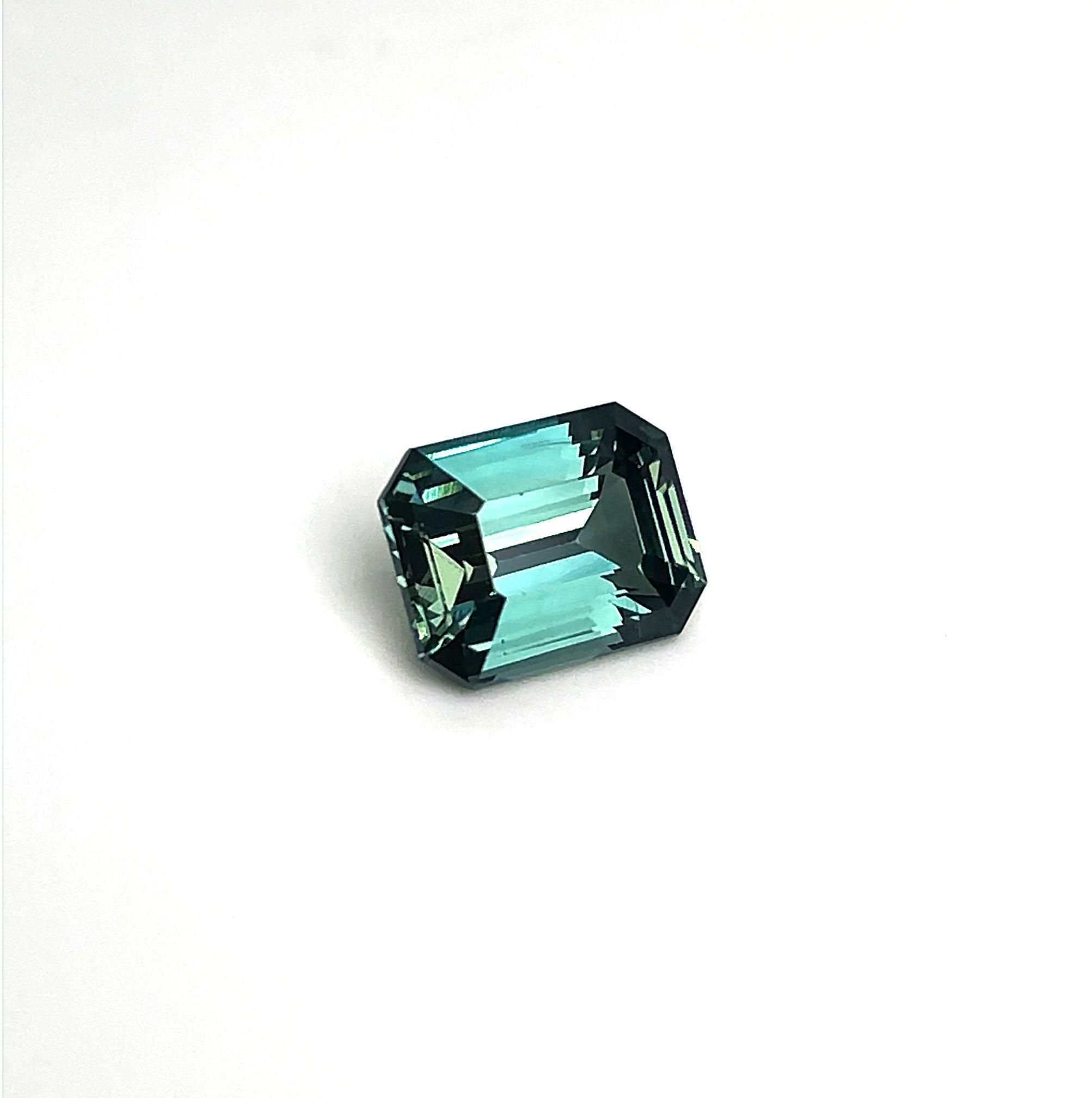 1.68 carat Teal/ Parti Sapphire is well cut to bring out the best colour and luster