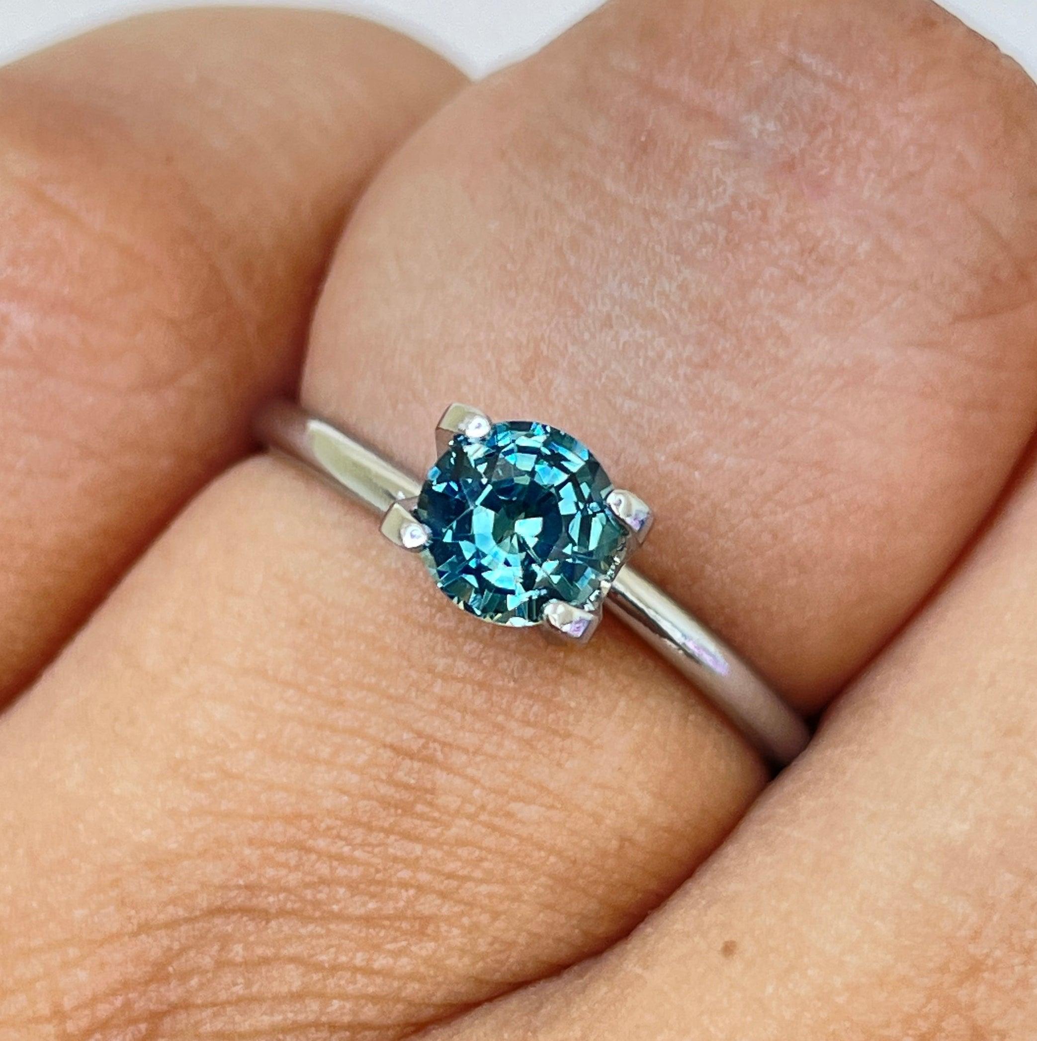 0.92 Carat Teal Sapphire 