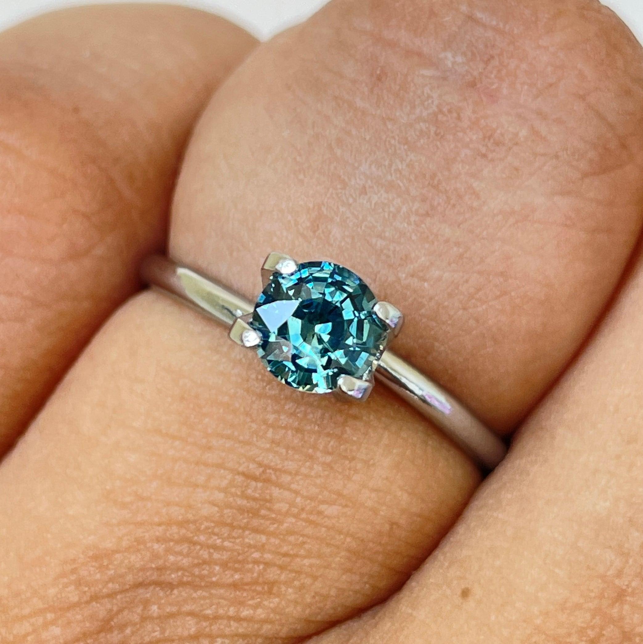 0.92 Carat Teal Sapphire 