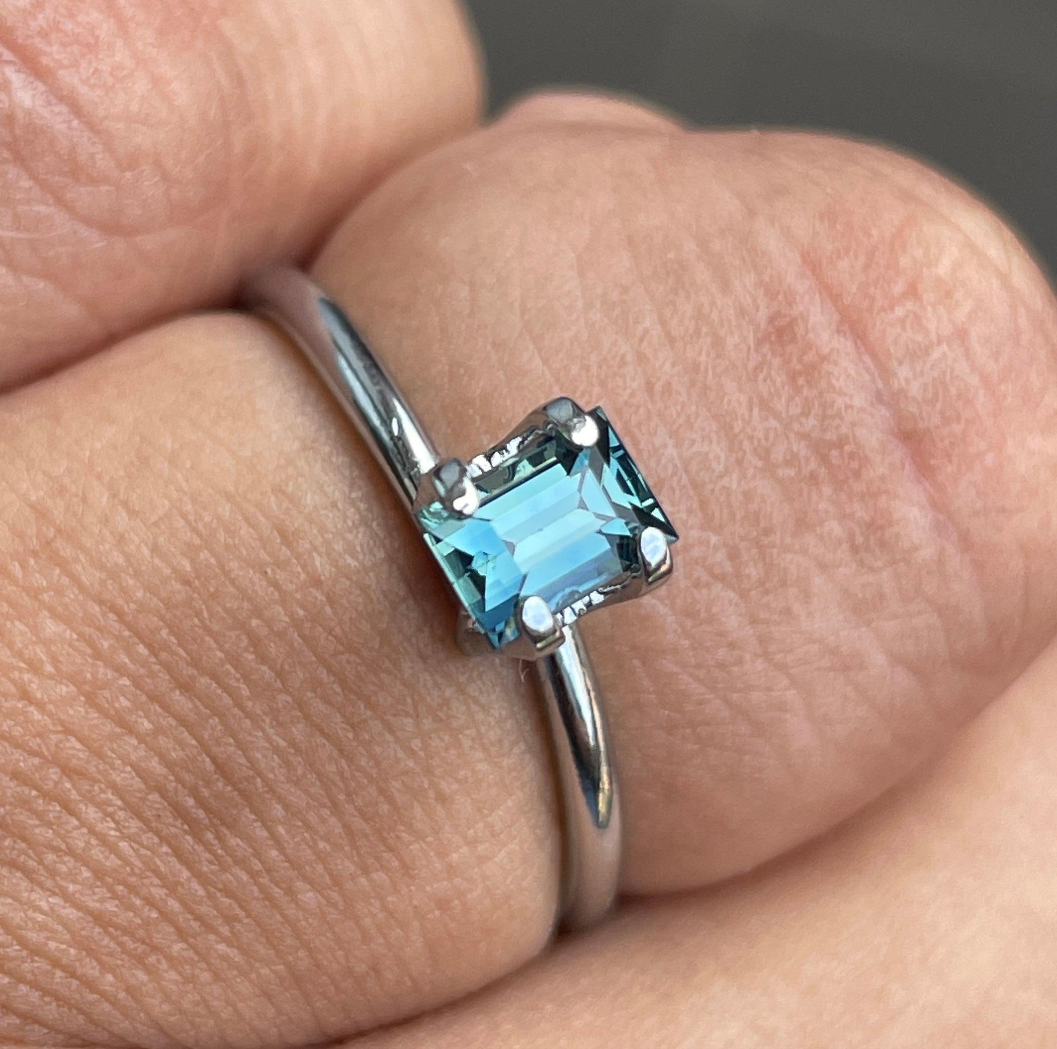 0.78 Carat Teal Sapphire