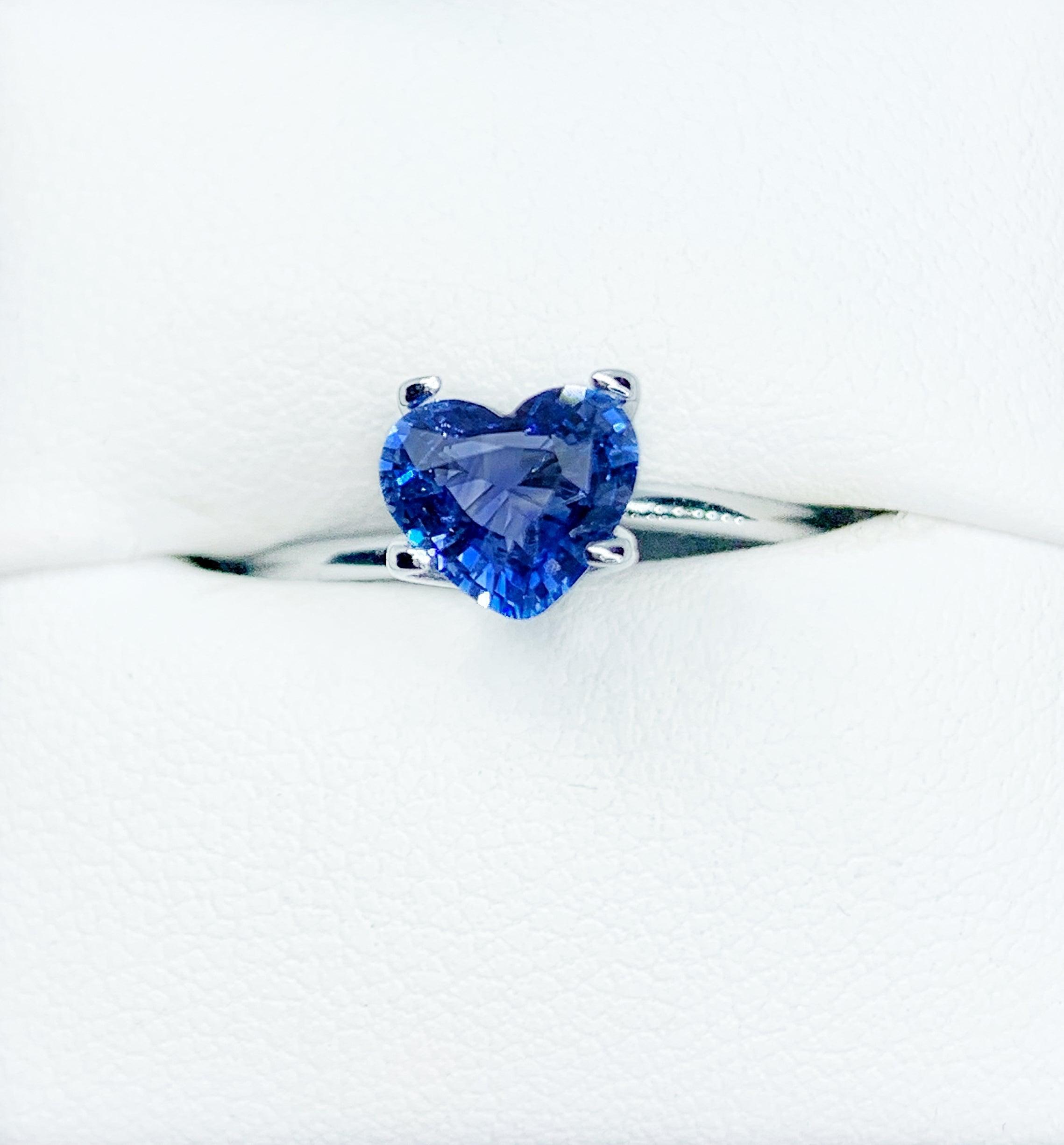 Heart Shaped Blue Sapphire